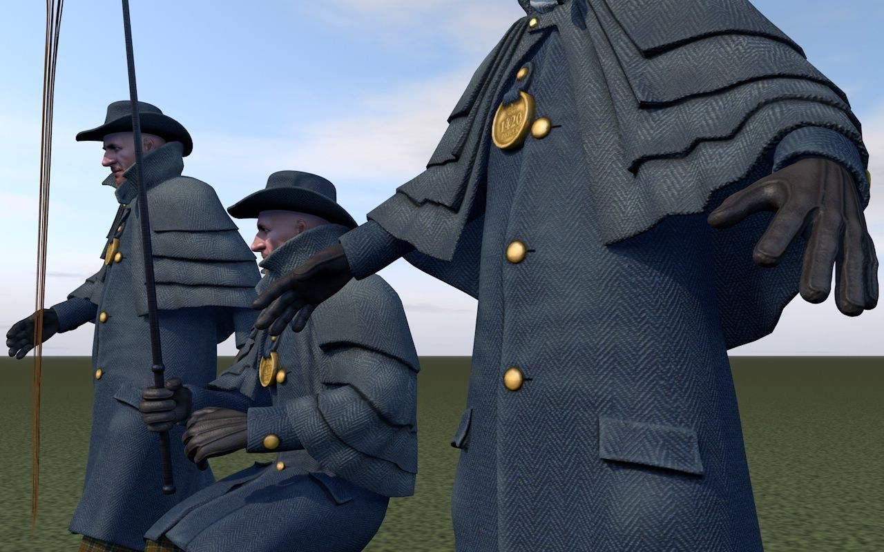 Cabman rigging 3D model_5