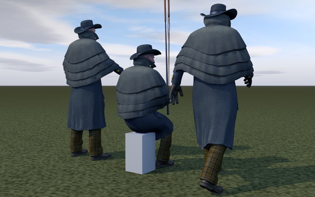 Cabman rigging 3D model_3