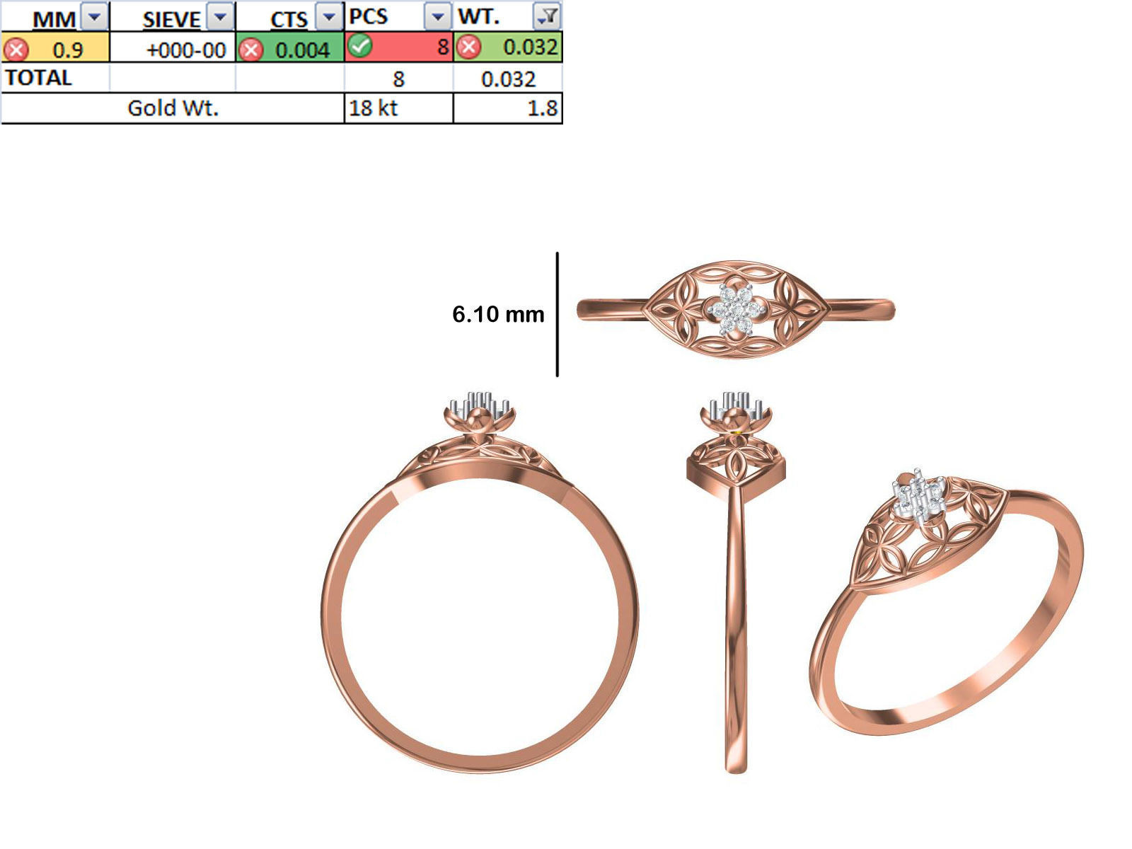 150 STL JCD RING FILES LESS THAN 2GM LIGHT WT  3D print model_88