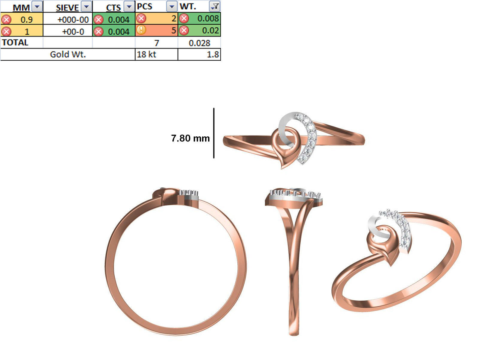 150 STL JCD RING FILES LESS THAN 2GM LIGHT WT  3D print model_64