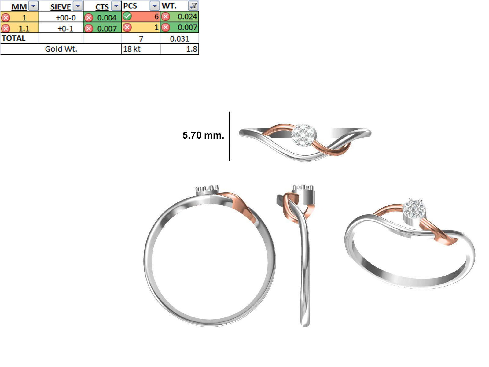 150 STL JCD RING FILES LESS THAN 2GM LIGHT WT  3D print model_49