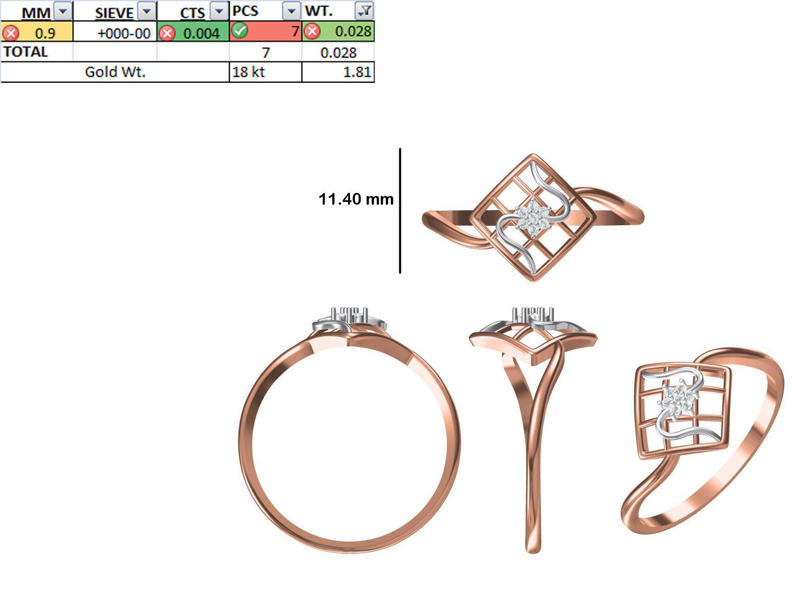 150 STL JCD RING FILES LESS THAN 2GM LIGHT WT  3D print model_62
