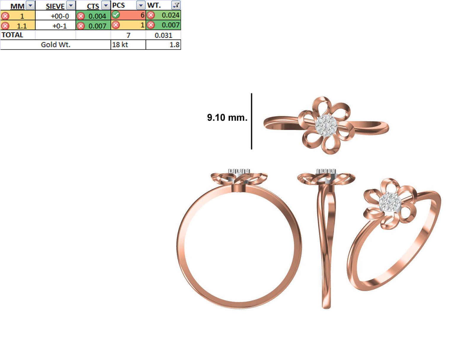 150 STL JCD RING FILES LESS THAN 2GM LIGHT WT  3D print model_6