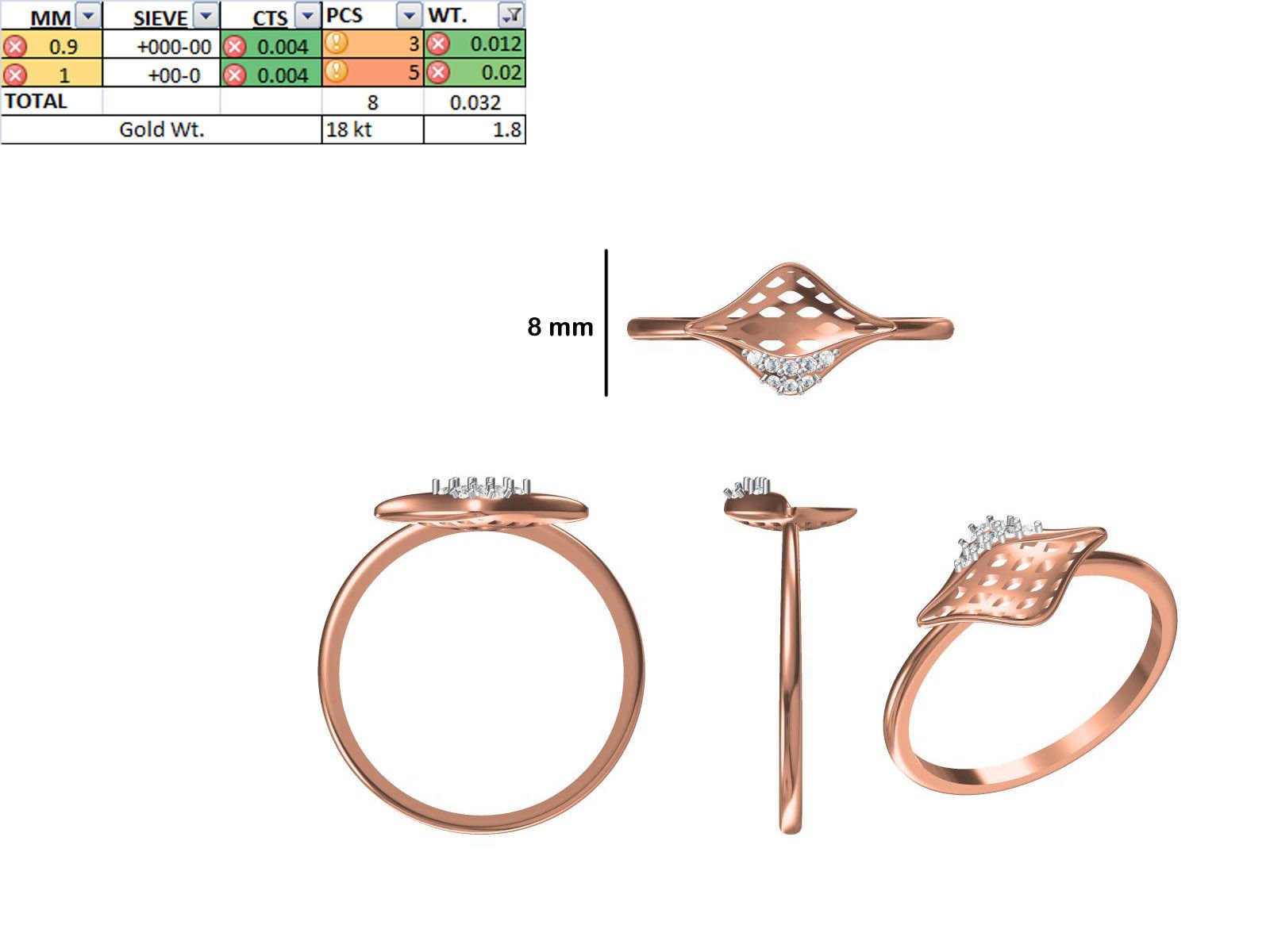 150 STL JCD RING FILES LESS THAN 2GM LIGHT WT  3D print model_71