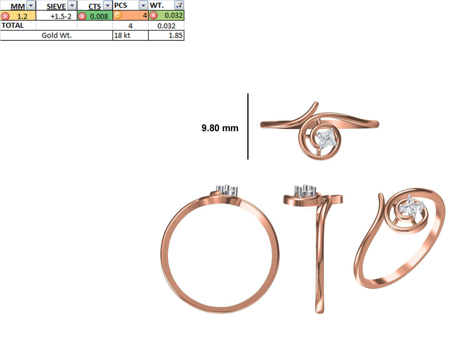 150 STL JCD RING FILES LESS THAN 2GM LIGHT WT  3D print model_37