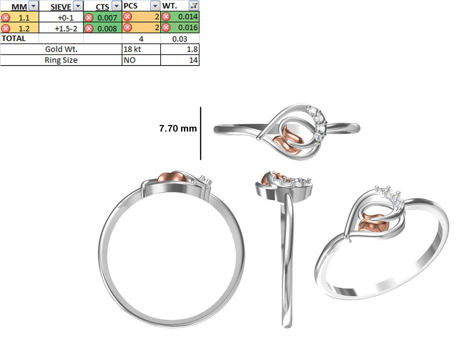 150 STL JCD RING FILES LESS THAN 2GM LIGHT WT  3D print model_14