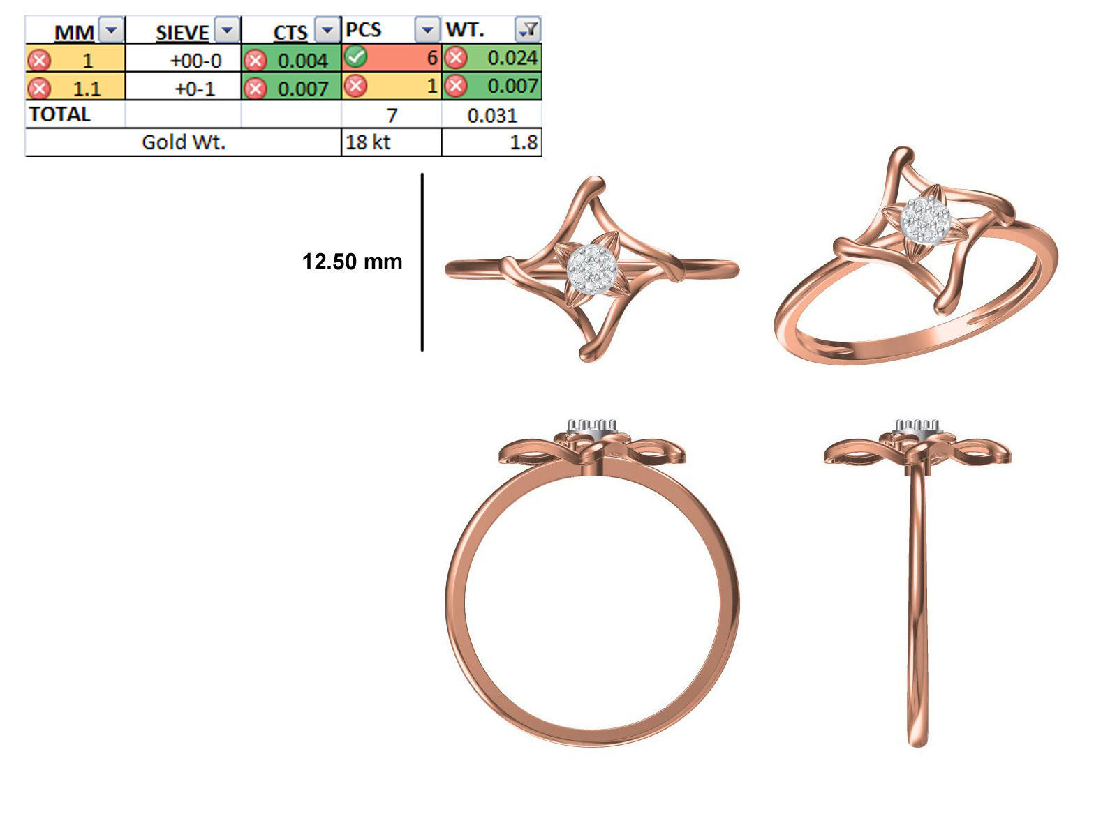150 STL JCD RING FILES LESS THAN 2GM LIGHT WT  3D print model_107