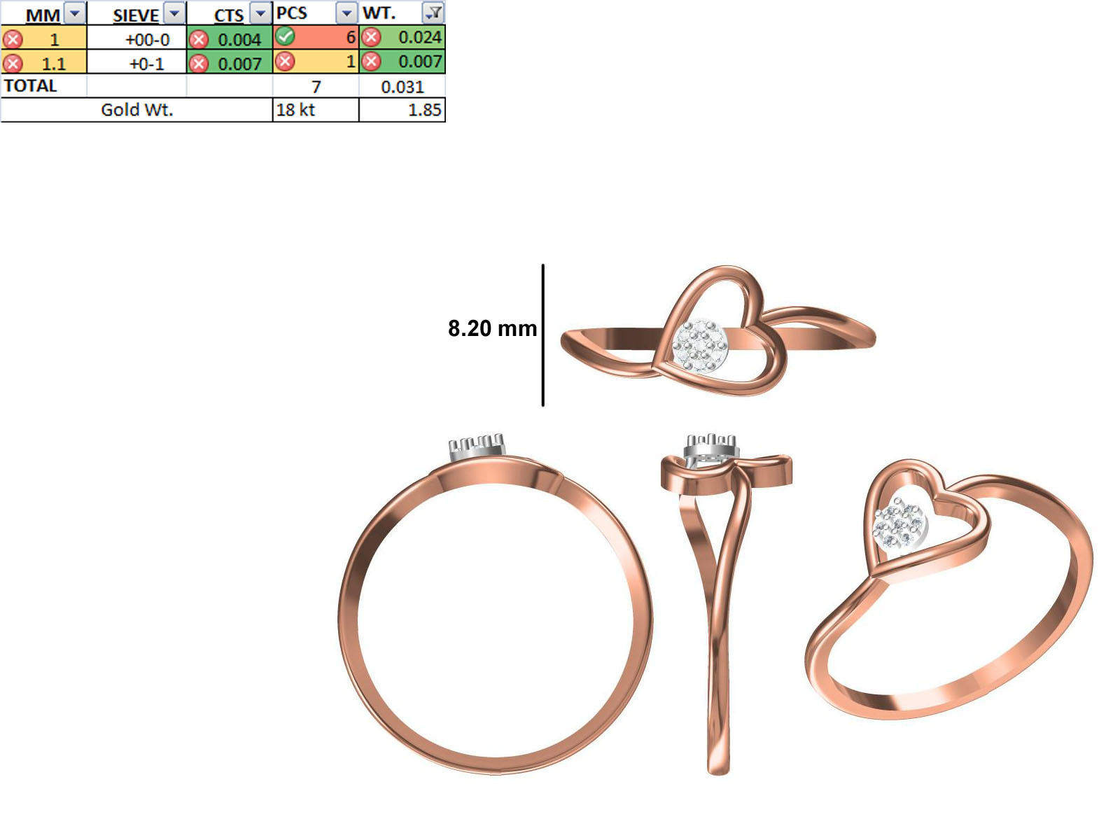 150 STL JCD RING FILES LESS THAN 2GM LIGHT WT  3D print model_38