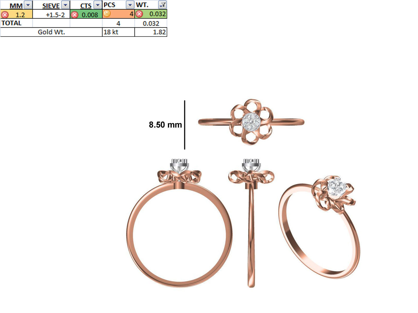 150 STL JCD RING FILES LESS THAN 2GM LIGHT WT  3D print model_18