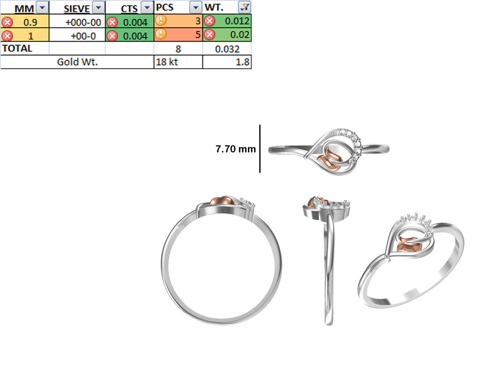 150 STL JCD RING FILES LESS THAN 2GM LIGHT WT  3D print model_77