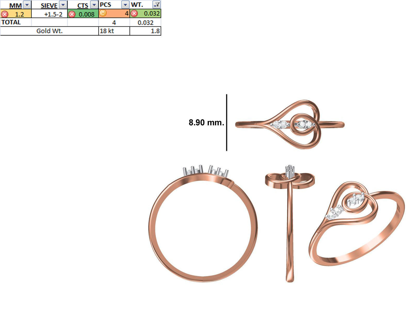 150 STL JCD RING FILES LESS THAN 2GM LIGHT WT  3D print model_20