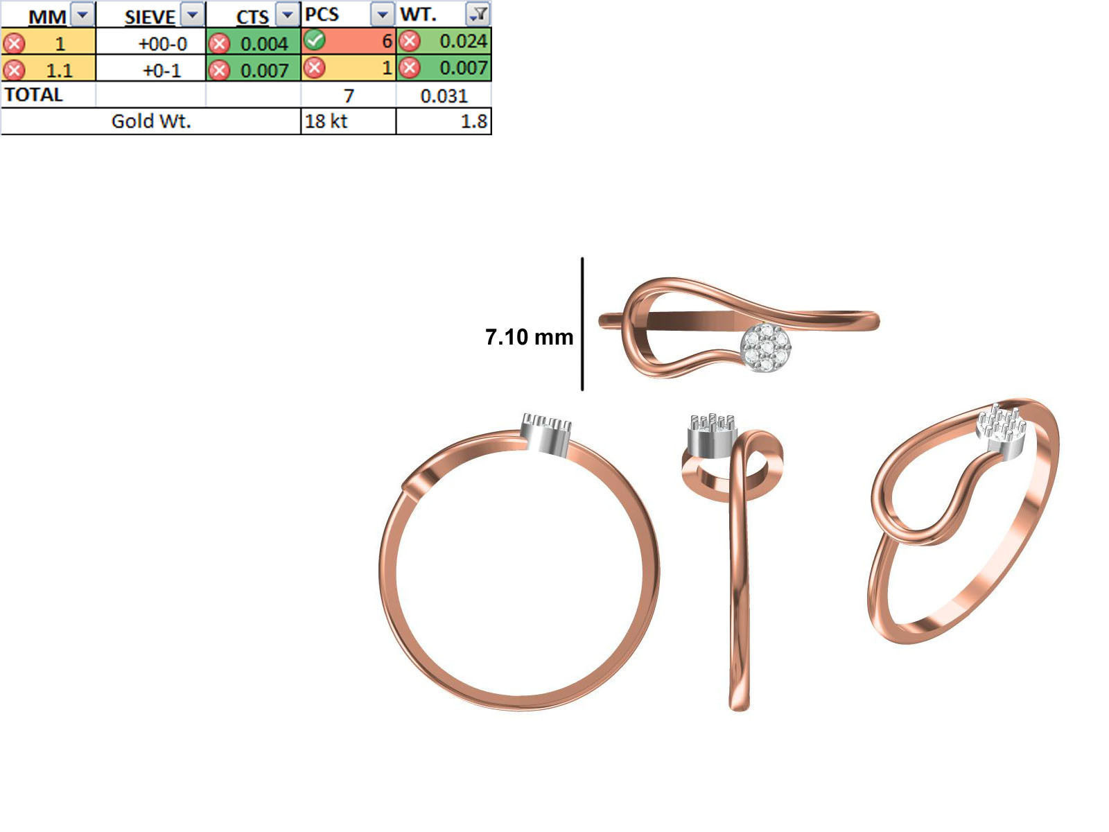 150 STL JCD RING FILES LESS THAN 2GM LIGHT WT  3D print model_32