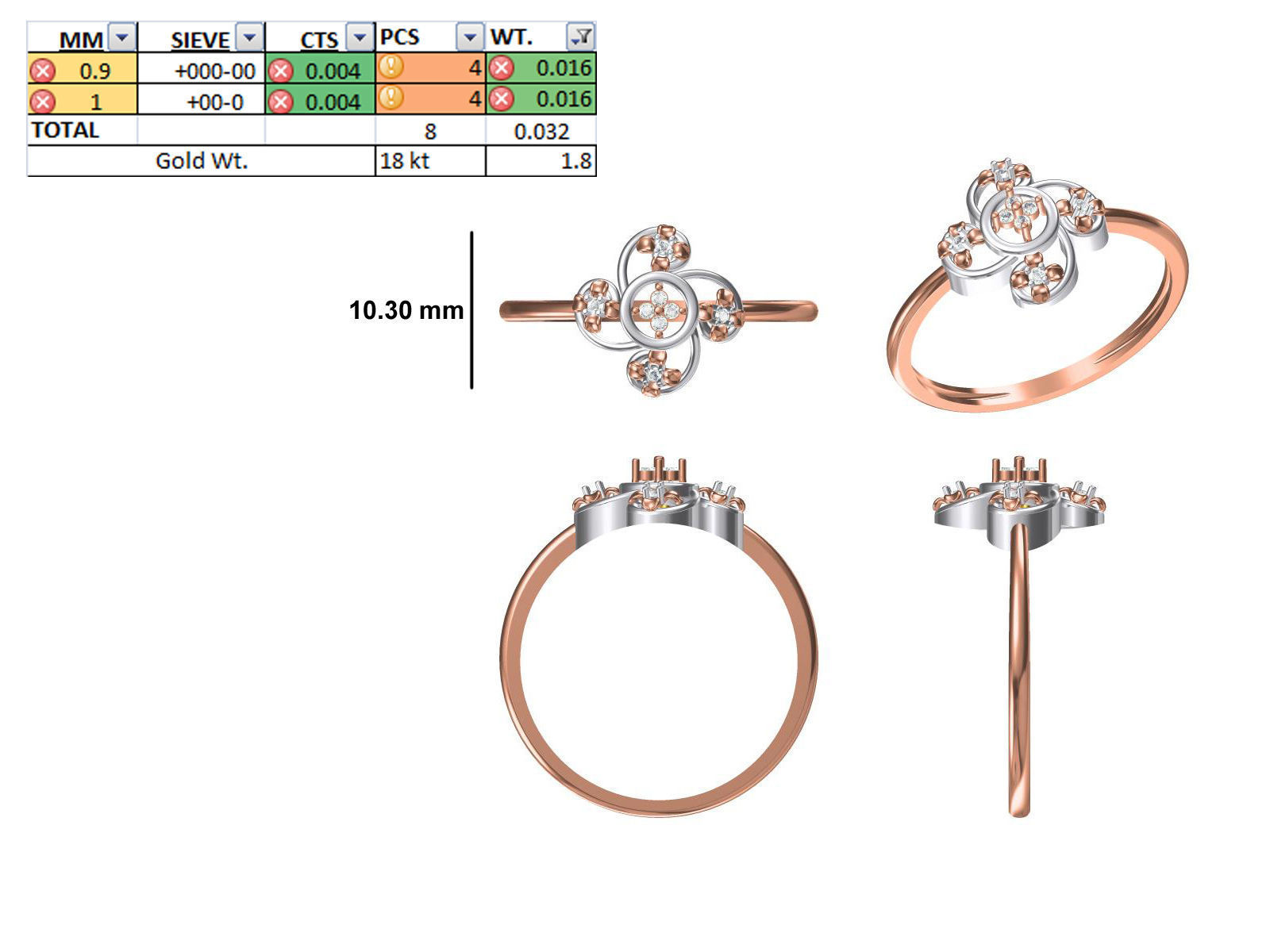 150 STL JCD RING FILES LESS THAN 2GM LIGHT WT  3D print model_124
