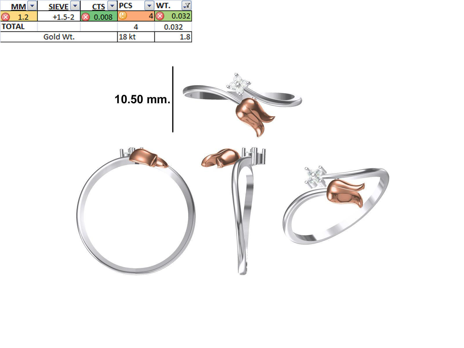 150 STL JCD RING FILES LESS THAN 2GM LIGHT WT  3D print model_35