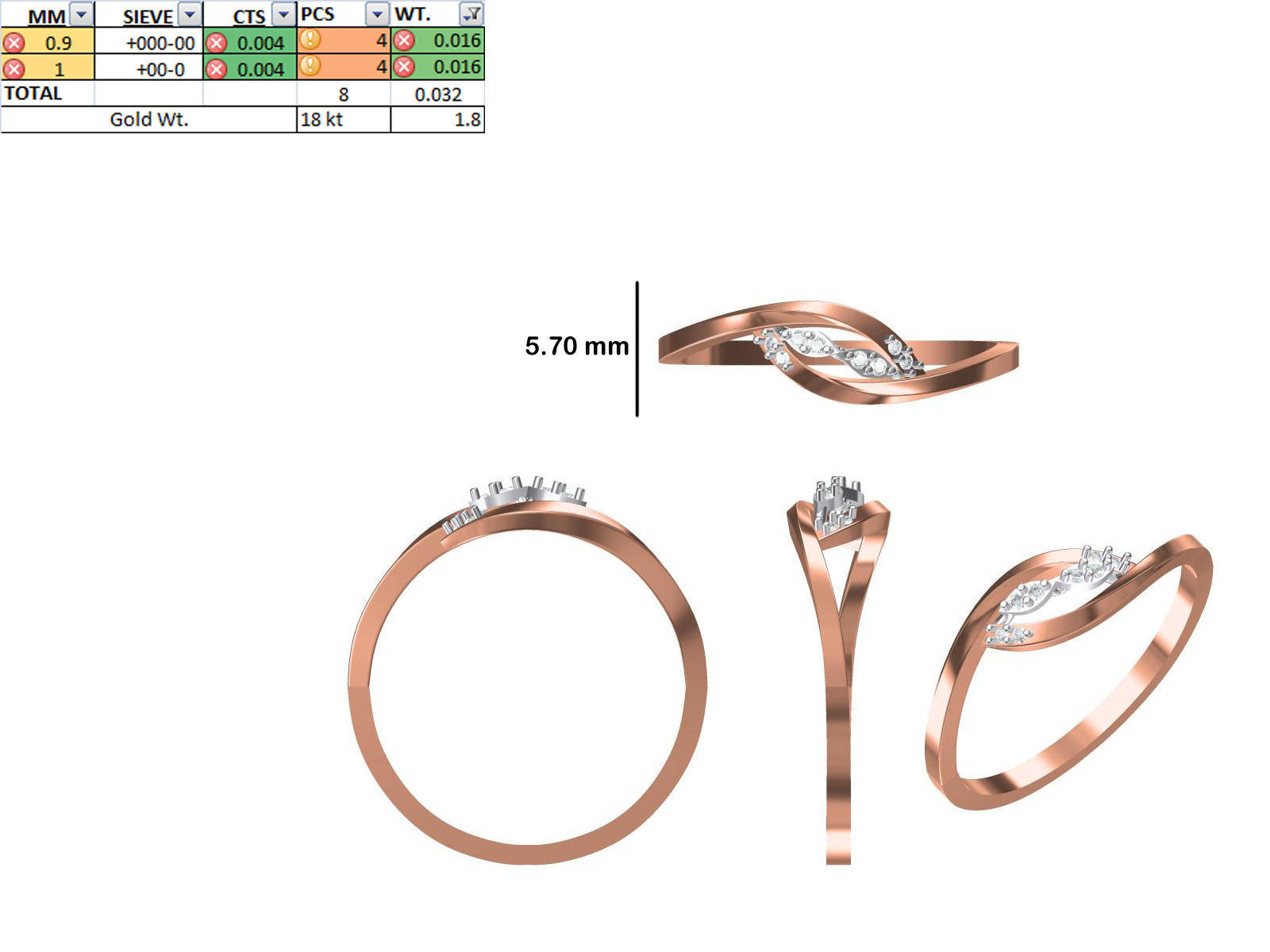 150 STL JCD RING FILES LESS THAN 2GM LIGHT WT  3D print model_82
