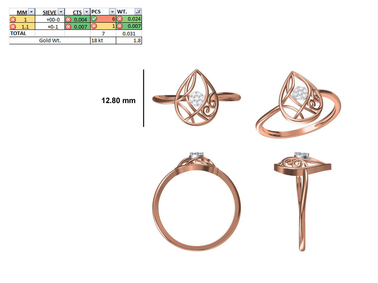 150 STL JCD RING FILES LESS THAN 2GM LIGHT WT  3D print model_104