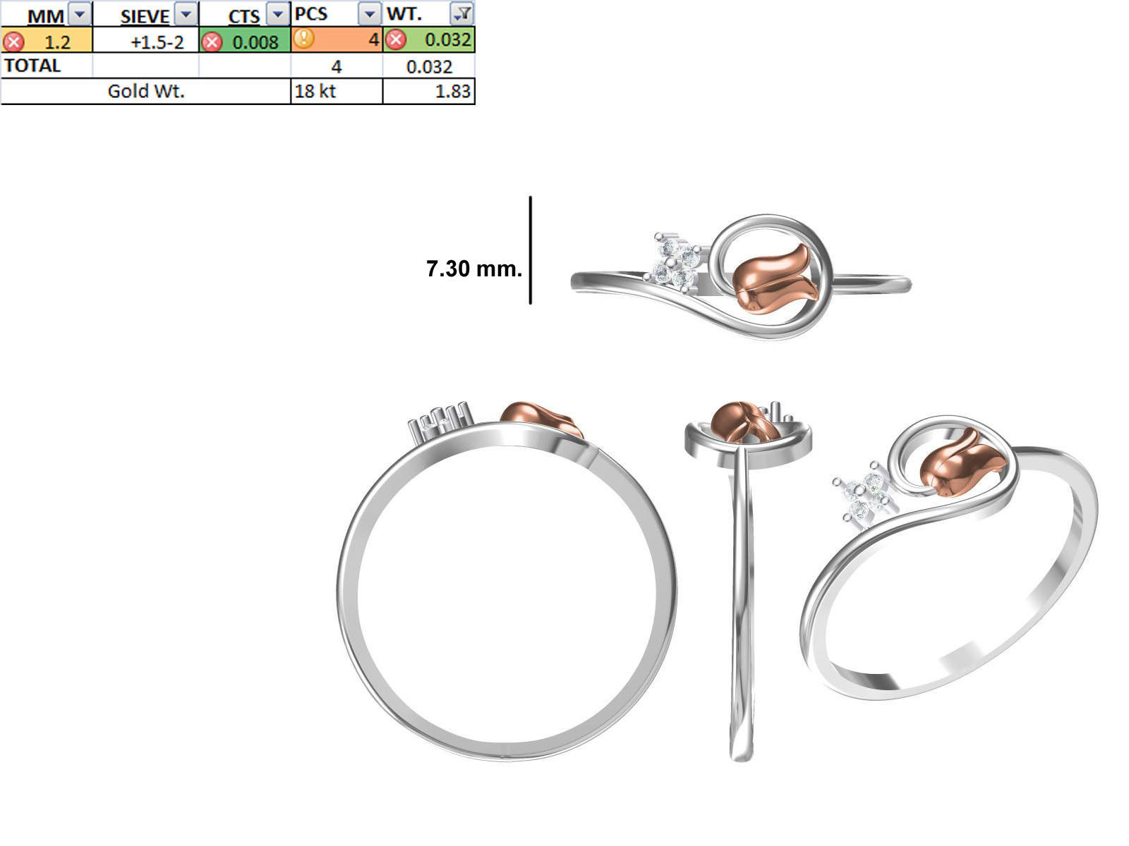 150 STL JCD RING FILES LESS THAN 2GM LIGHT WT  3D print model_41