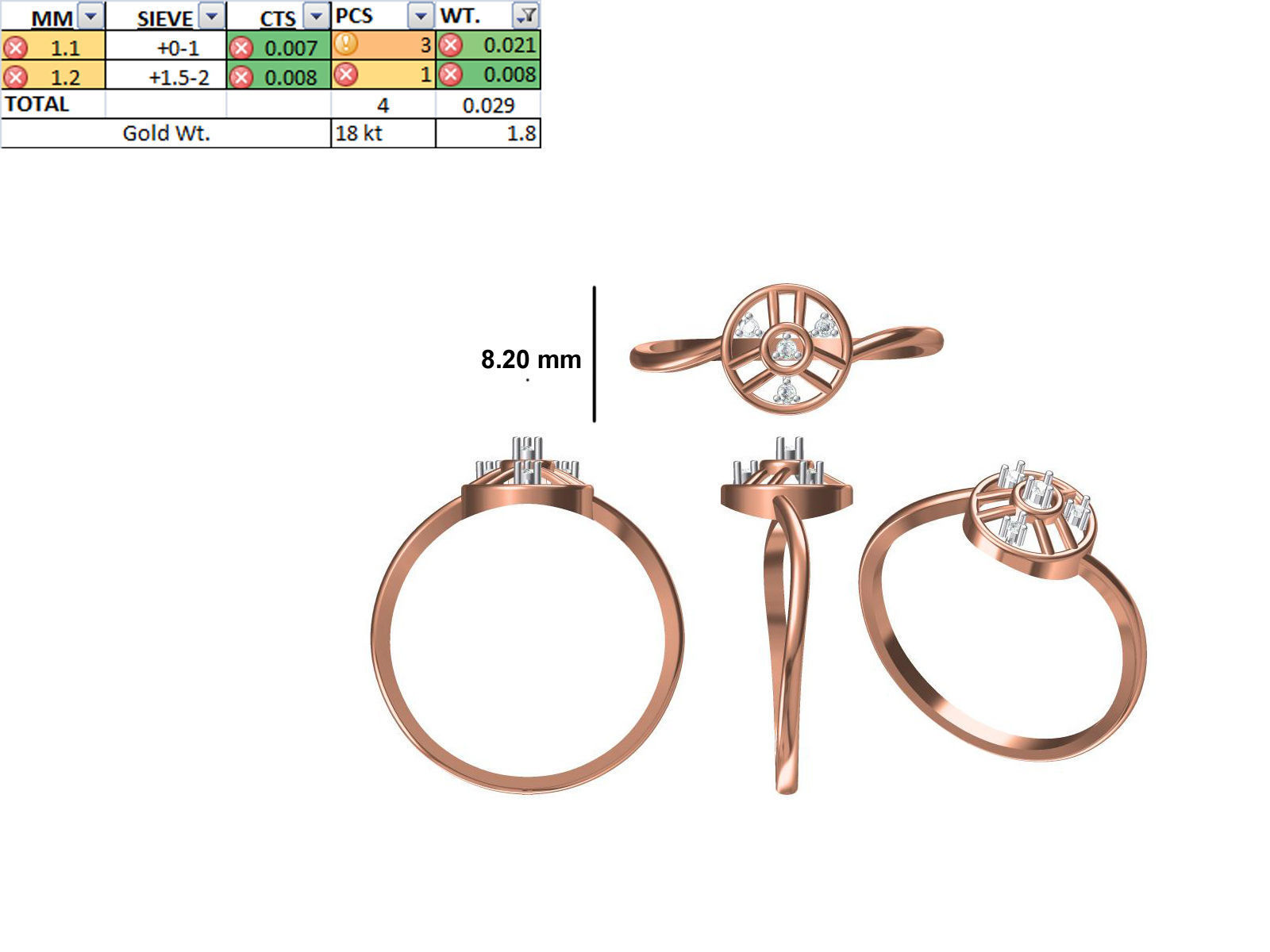 150 STL JCD RING FILES LESS THAN 2GM LIGHT WT  3D print model_22