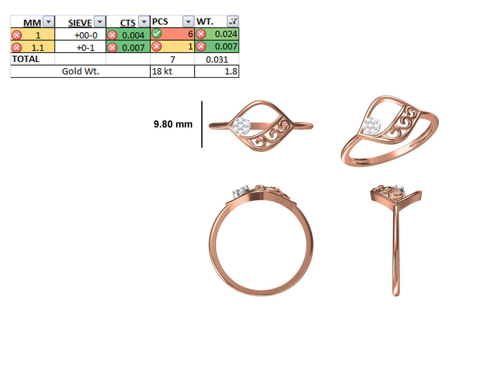 150 STL JCD RING FILES LESS THAN 2GM LIGHT WT  3D print model_106