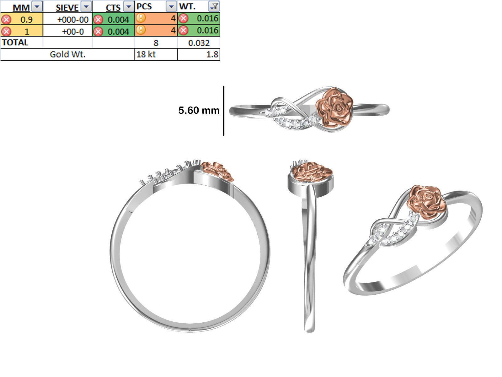 150 STL JCD RING FILES LESS THAN 2GM LIGHT WT  3D print model_66