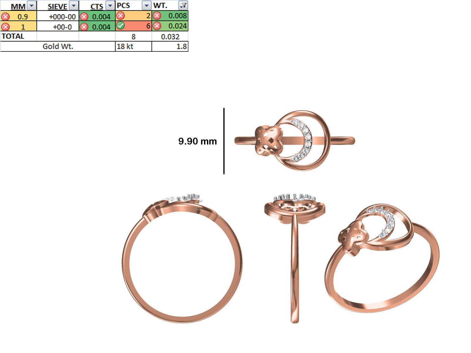 150 STL JCD RING FILES LESS THAN 2GM LIGHT WT  3D print model_61