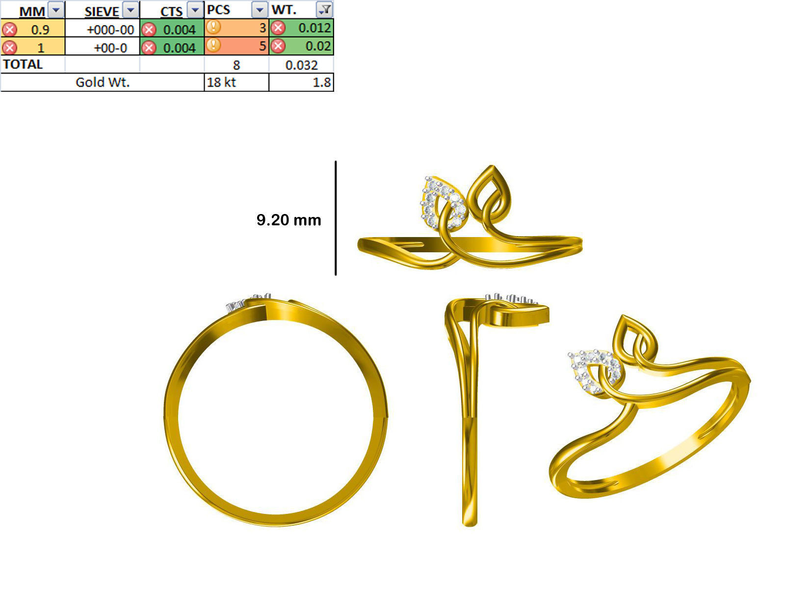 150 STL JCD RING FILES LESS THAN 2GM LIGHT WT  3D print model_94
