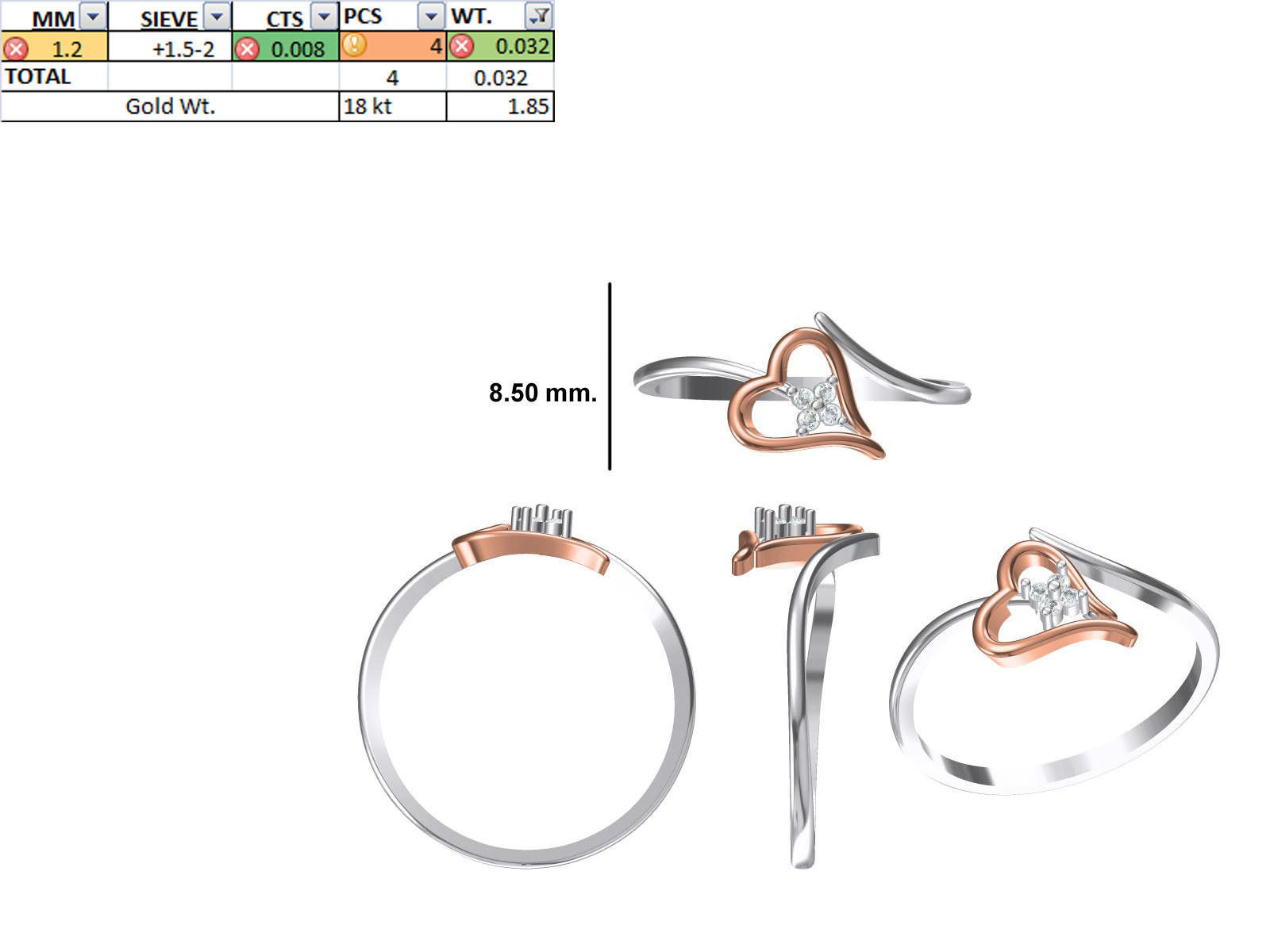 150 STL JCD RING FILES LESS THAN 2GM LIGHT WT  3D print model_25