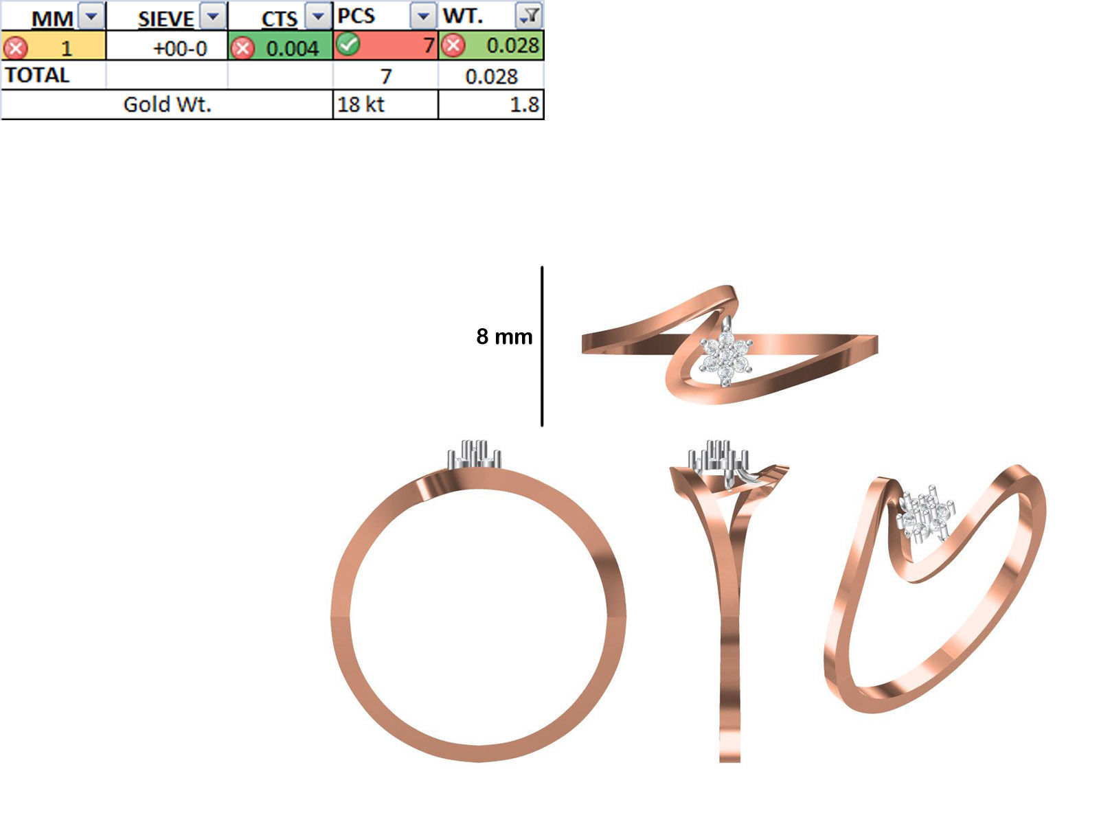 150 STL JCD RING FILES LESS THAN 2GM LIGHT WT  3D print model_93