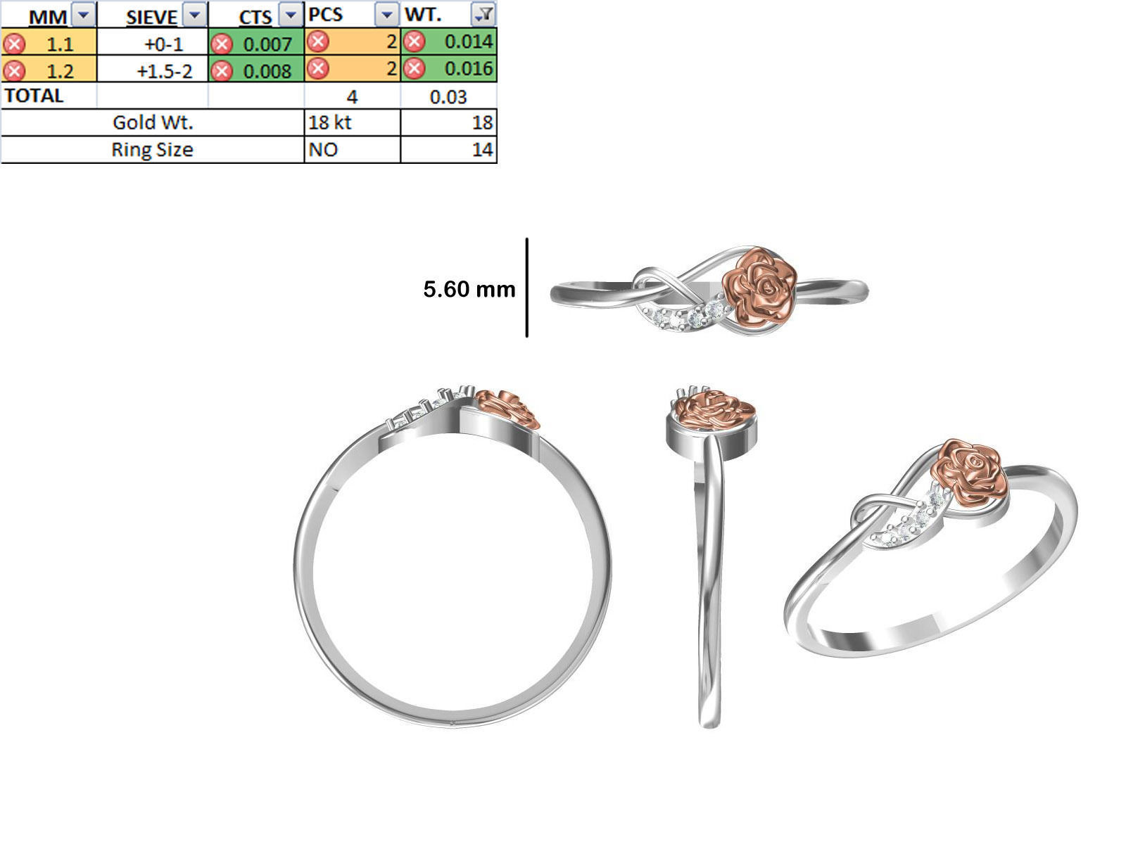 150 STL JCD RING FILES LESS THAN 2GM LIGHT WT  3D print model_15