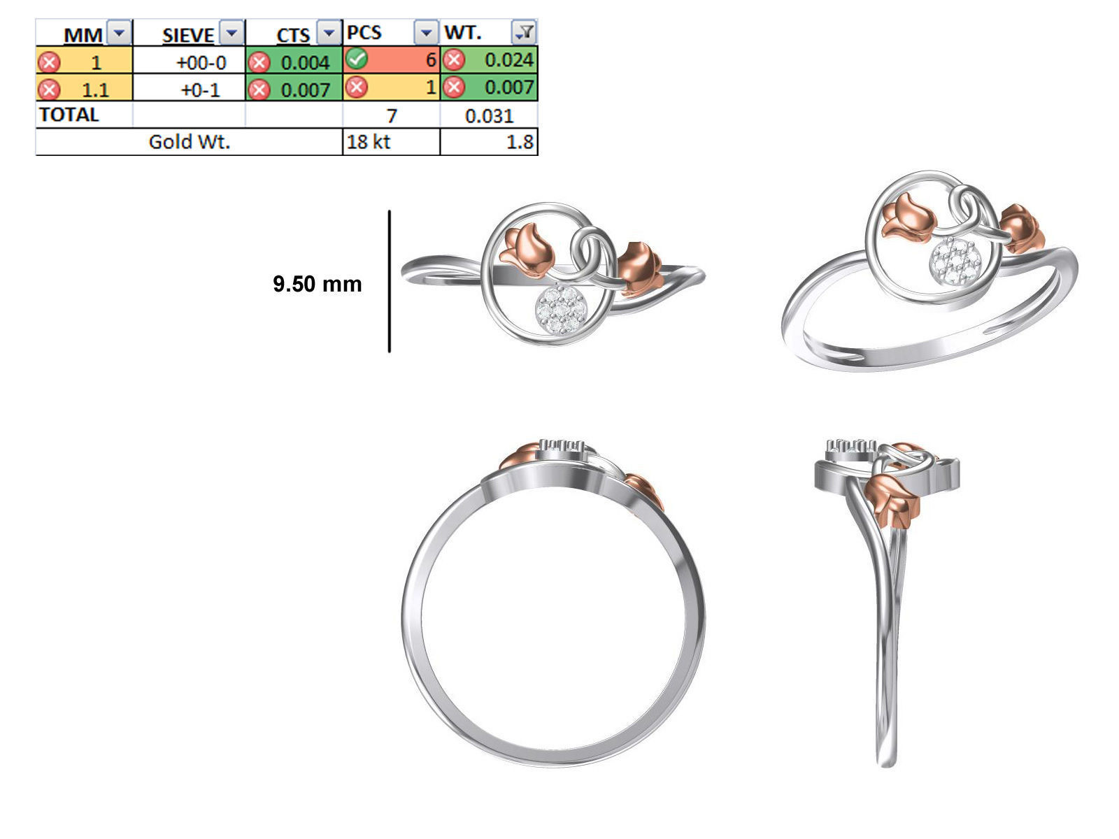 150 STL JCD RING FILES LESS THAN 2GM LIGHT WT  3D print model_112