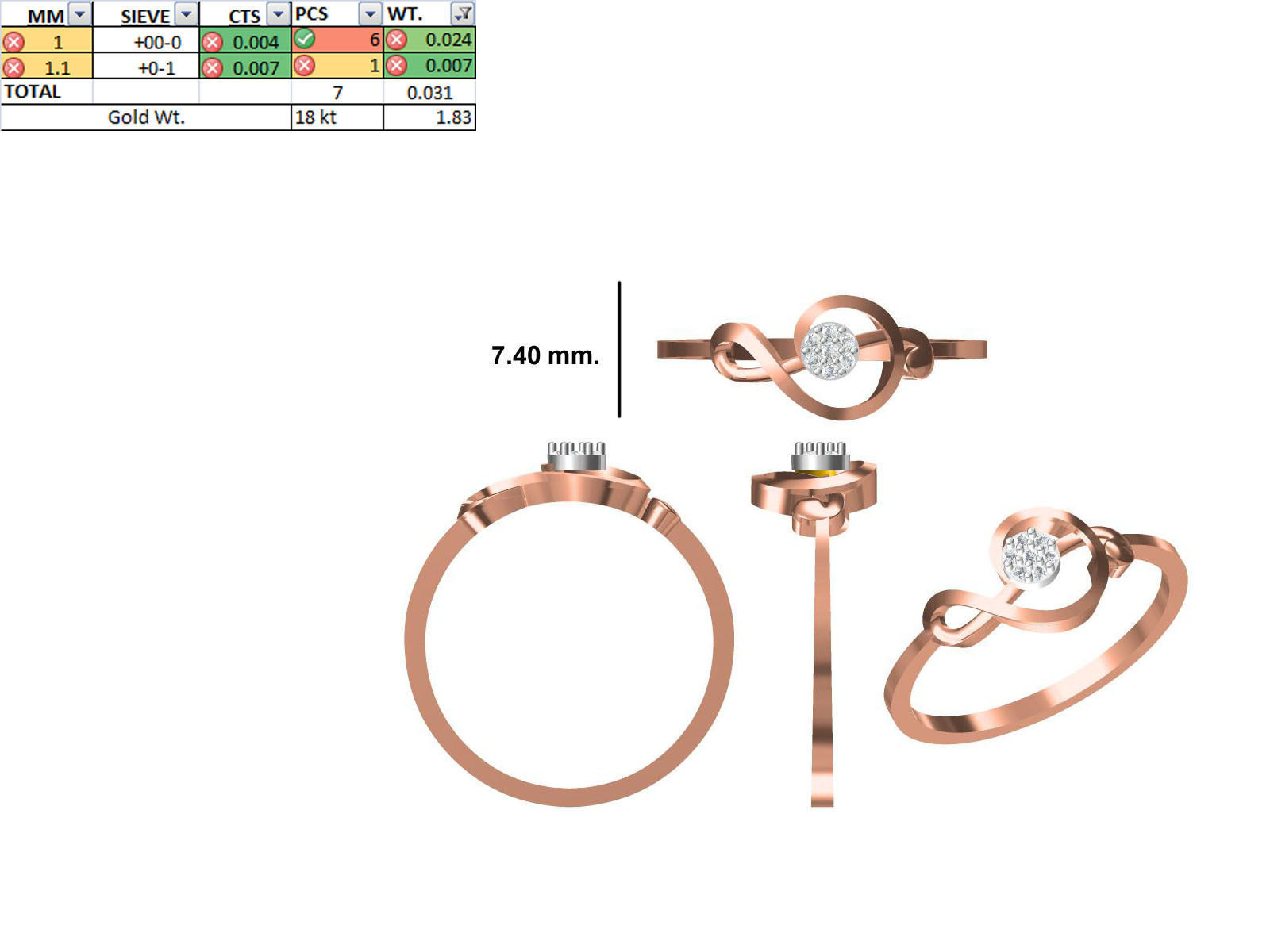 150 STL JCD RING FILES LESS THAN 2GM LIGHT WT  3D print model_7