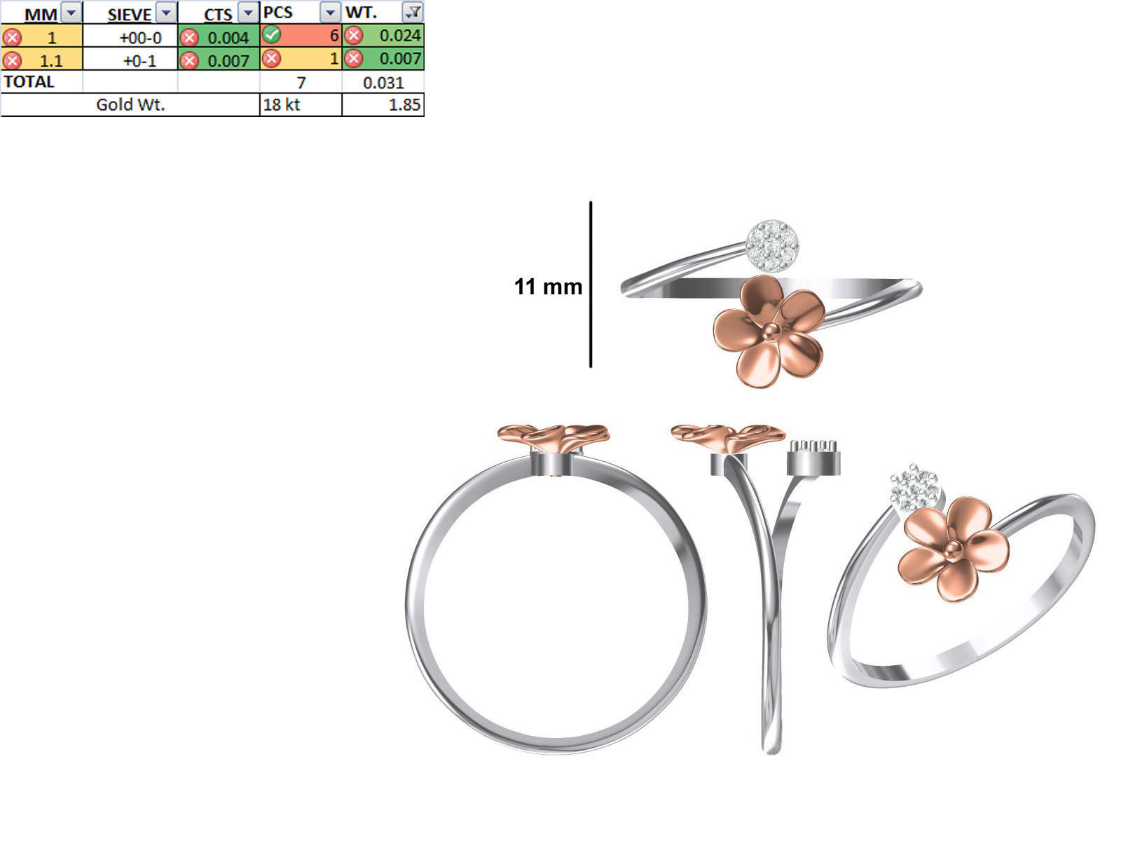 150 STL JCD RING FILES LESS THAN 2GM LIGHT WT  3D print model_40
