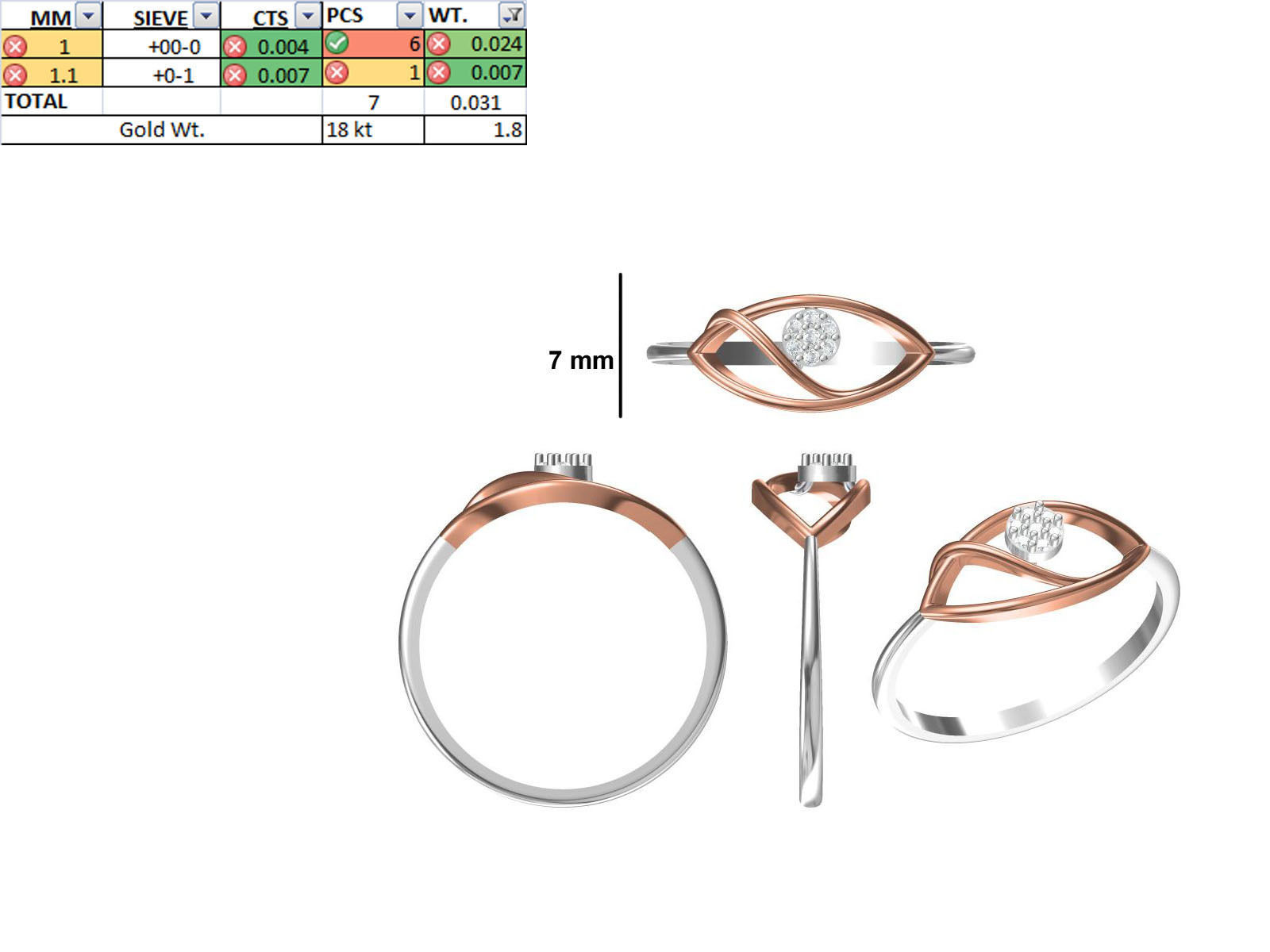 150 STL JCD RING FILES LESS THAN 2GM LIGHT WT  3D print model_30