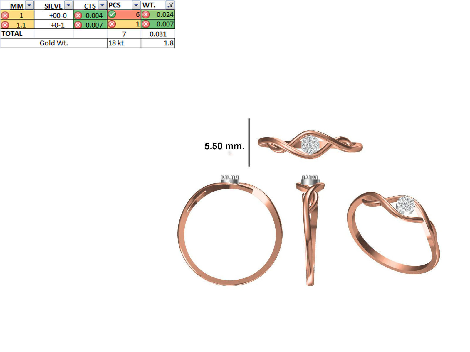 150 STL JCD RING FILES LESS THAN 2GM LIGHT WT  3D print model_21