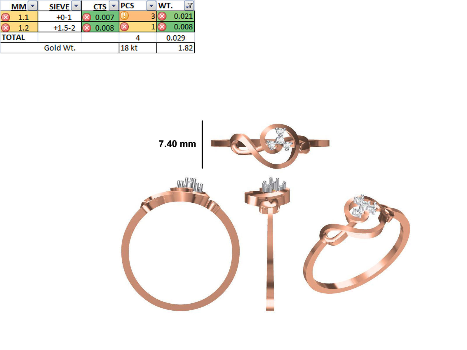 150 STL JCD RING FILES LESS THAN 2GM LIGHT WT  3D print model_48