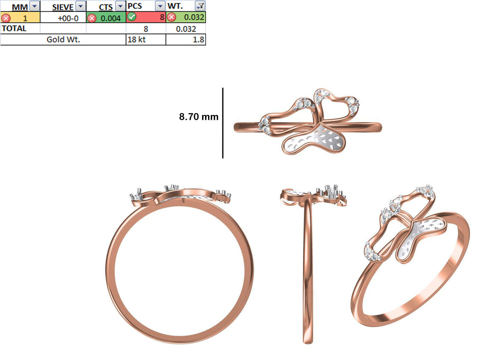 150 STL JCD RING FILES LESS THAN 2GM LIGHT WT  3D print model_87