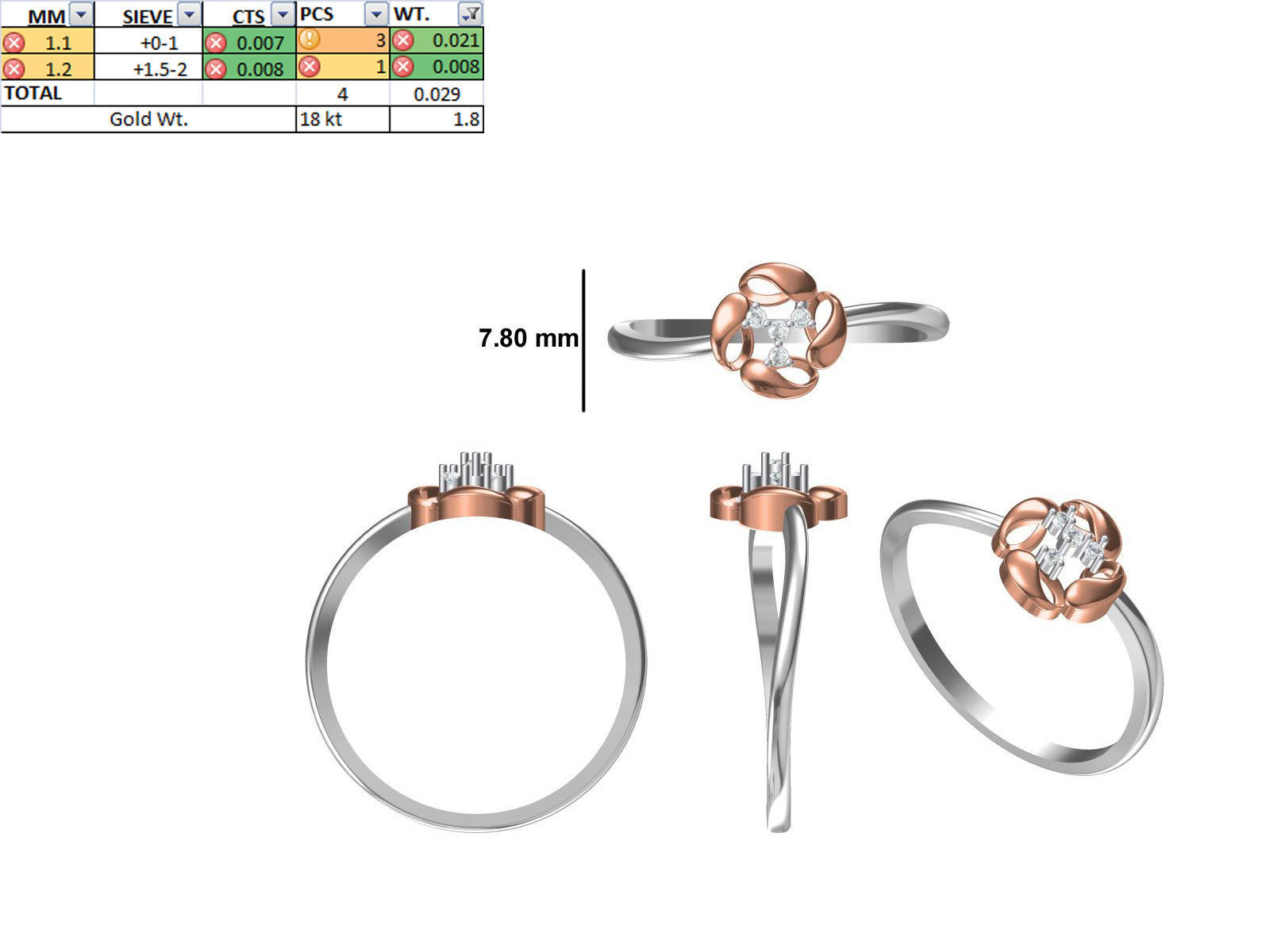 150 STL JCD RING FILES LESS THAN 2GM LIGHT WT  3D print model_54