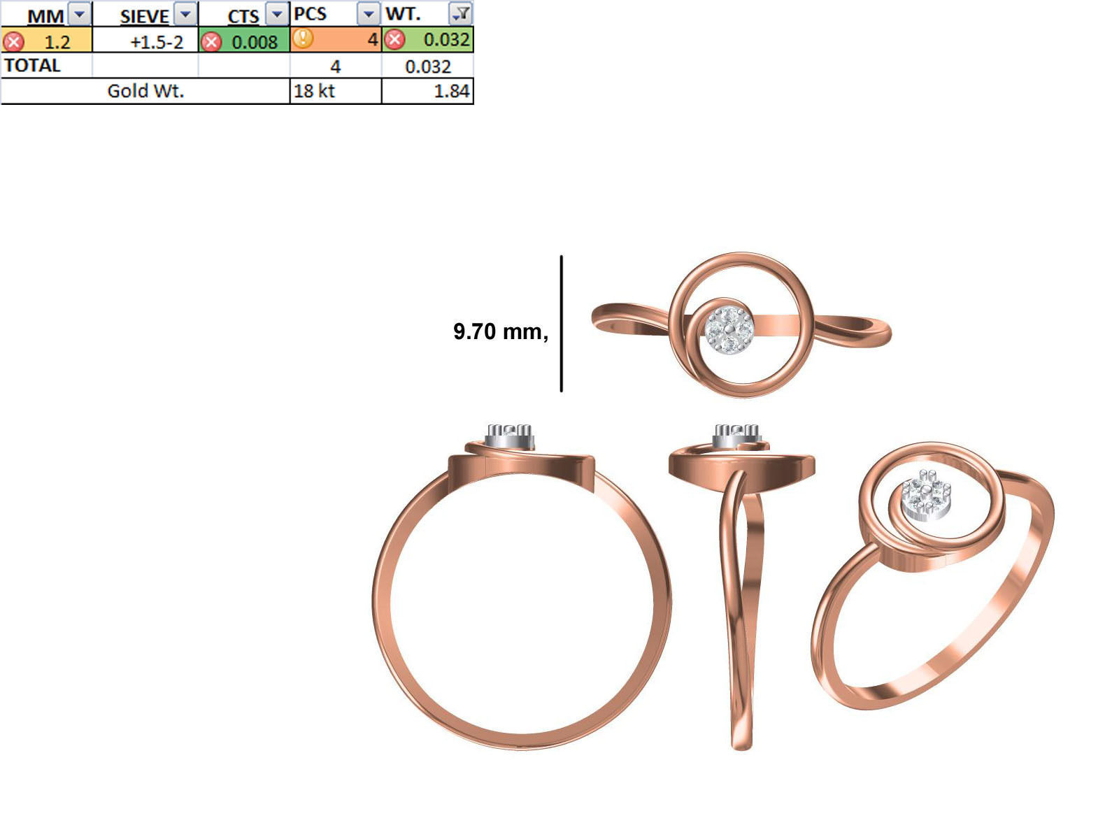 150 STL JCD RING FILES LESS THAN 2GM LIGHT WT  3D print model_56