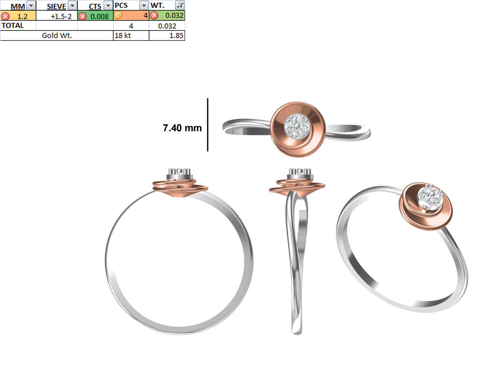 150 STL JCD RING FILES LESS THAN 2GM LIGHT WT  3D print model_46