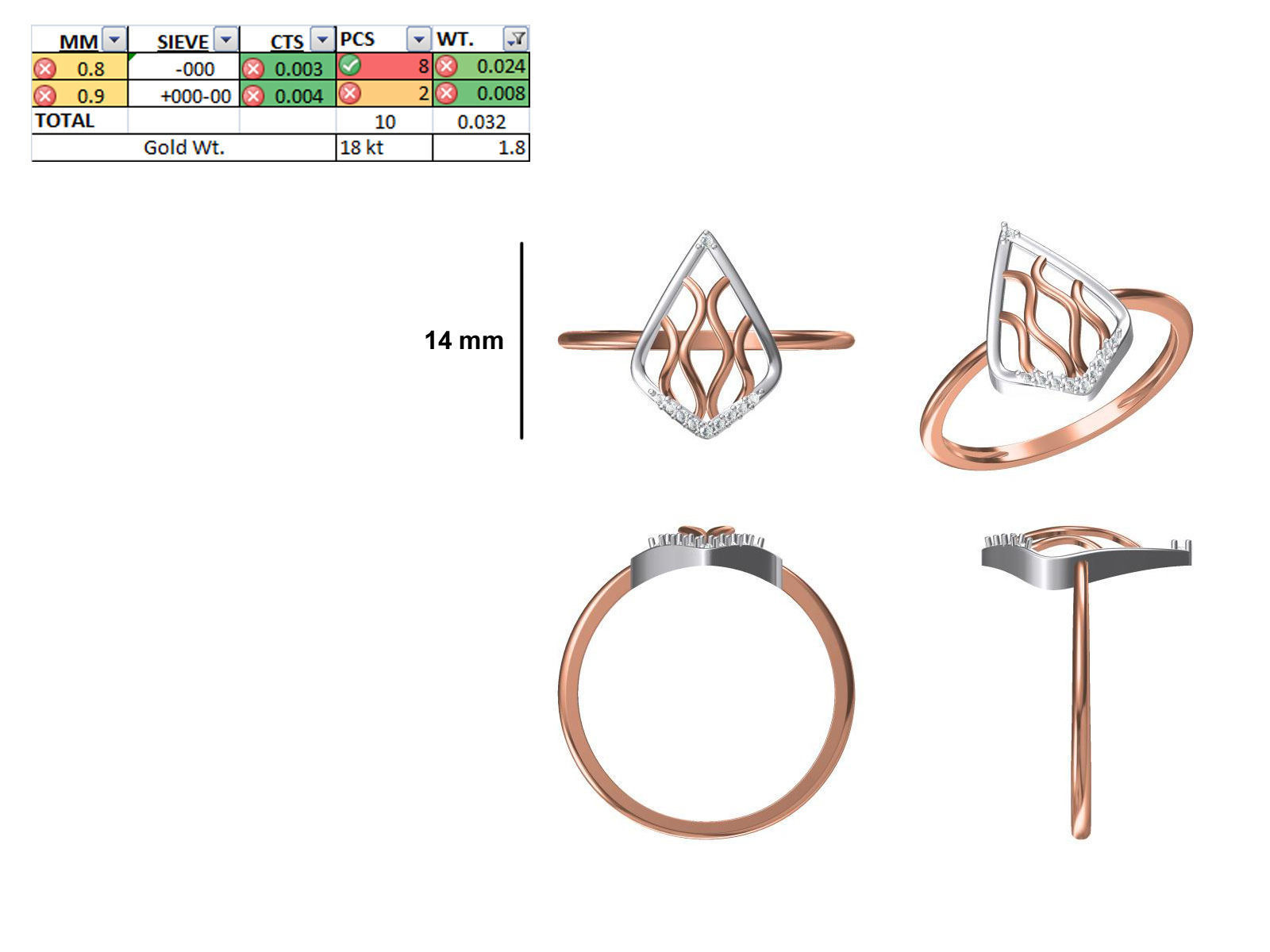 150 STL JCD RING FILES LESS THAN 2GM LIGHT WT  3D print model_110