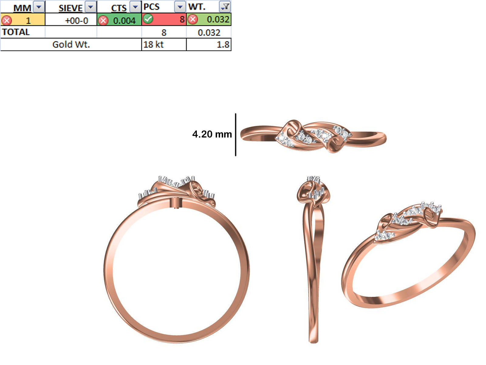 150 STL JCD RING FILES LESS THAN 2GM LIGHT WT  3D print model_96