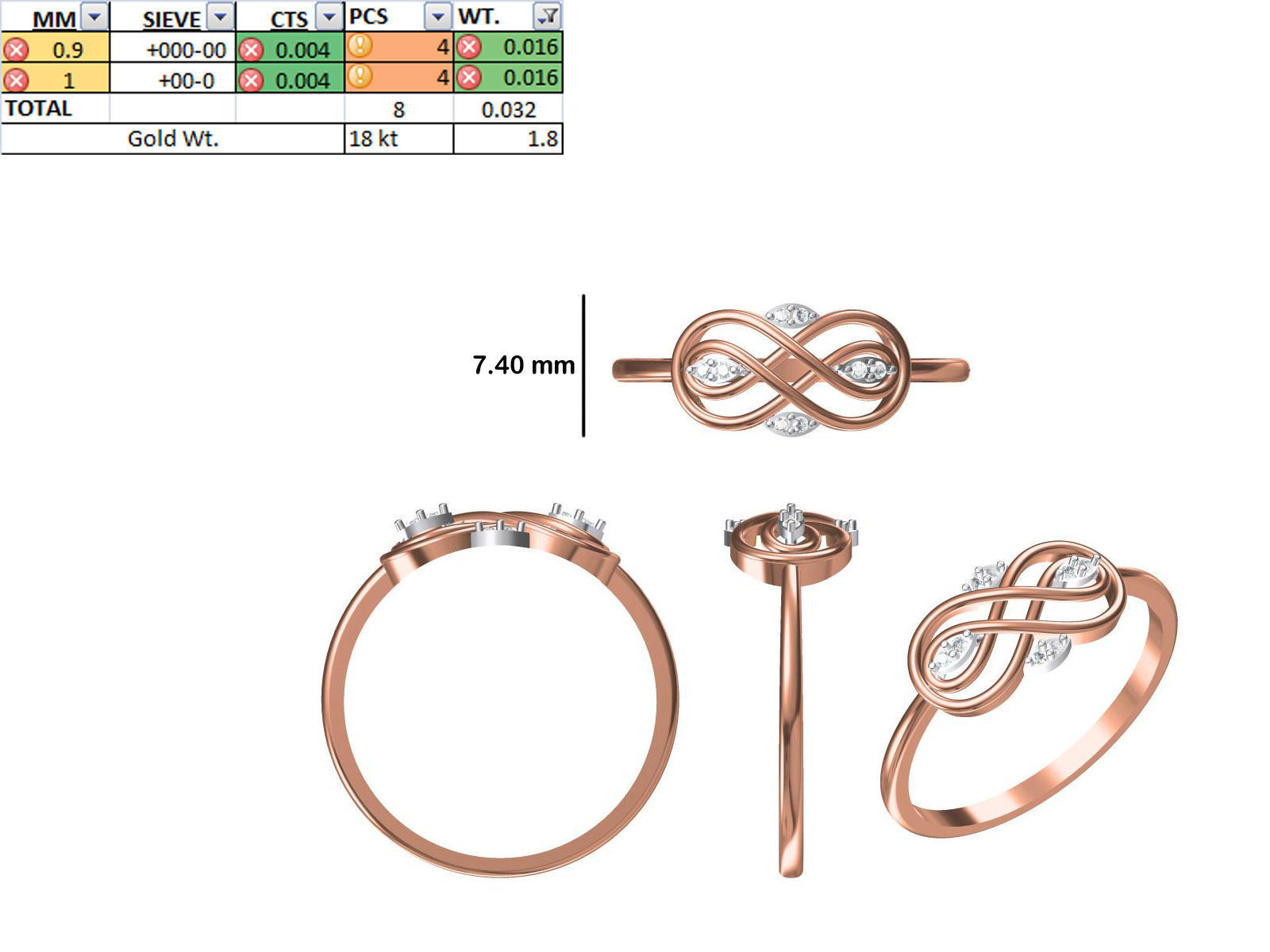 150 STL JCD RING FILES LESS THAN 2GM LIGHT WT  3D print model_81