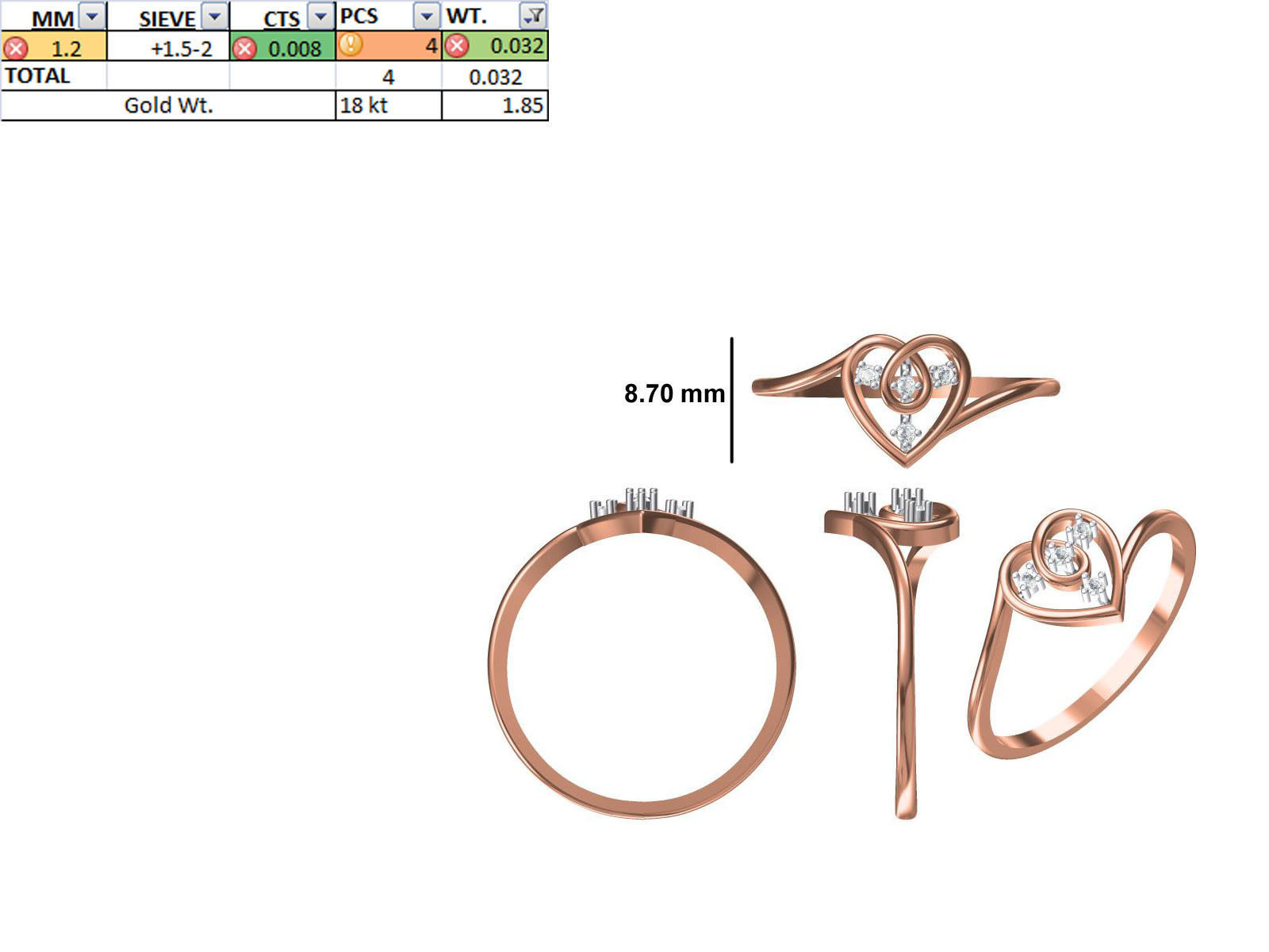 150 STL JCD RING FILES LESS THAN 2GM LIGHT WT  3D print model_39