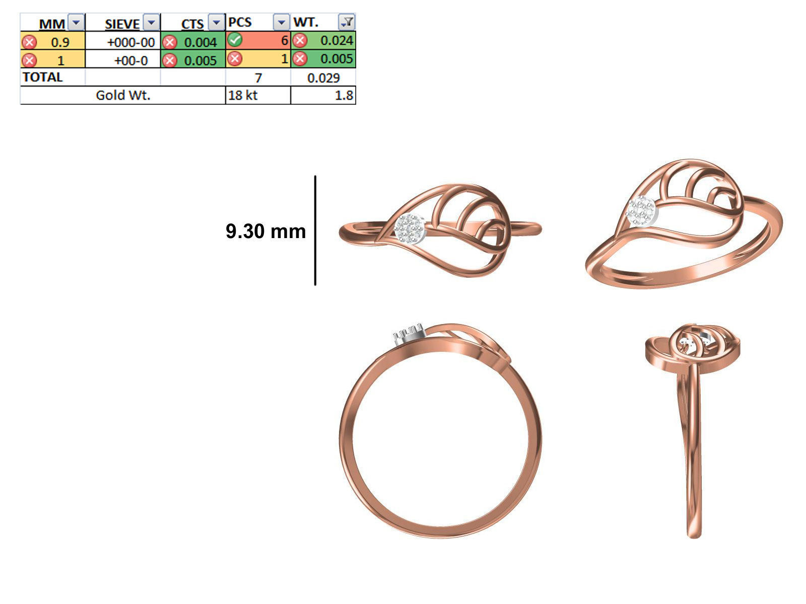 150 STL JCD RING FILES LESS THAN 2GM LIGHT WT  3D print model_119