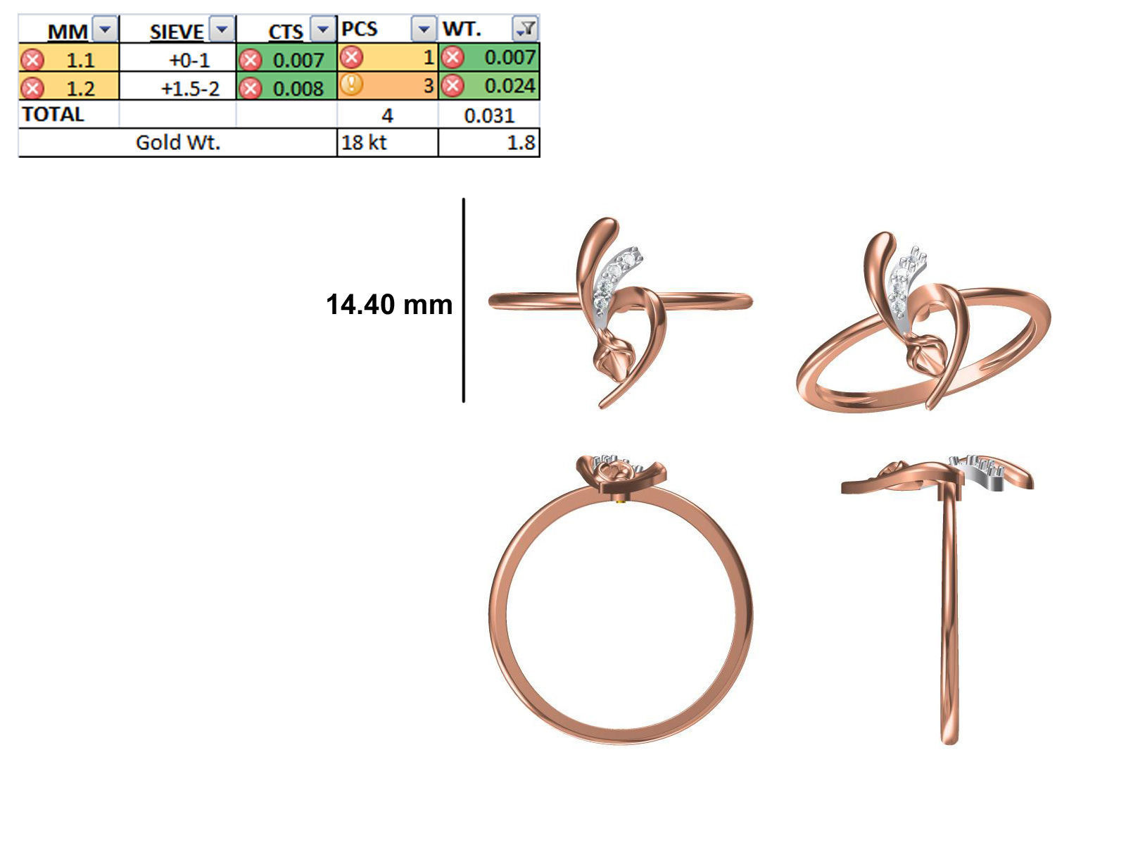 150 STL JCD RING FILES LESS THAN 2GM LIGHT WT  3D print model_116