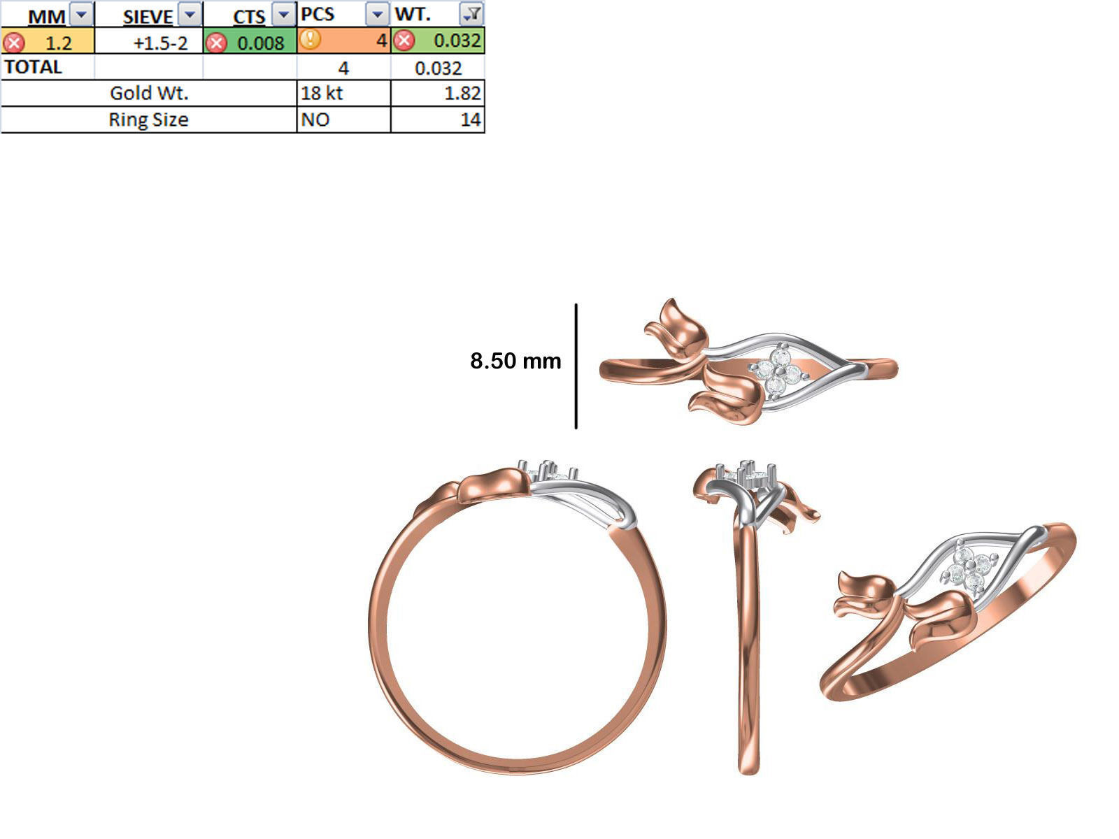 150 STL JCD RING FILES LESS THAN 2GM LIGHT WT  3D print model_9