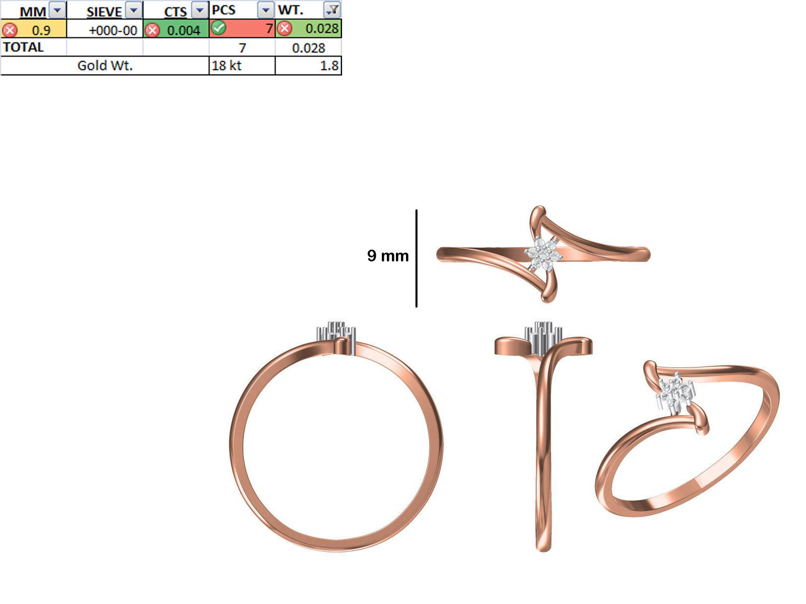 150 STL JCD RING FILES LESS THAN 2GM LIGHT WT  3D print model_95