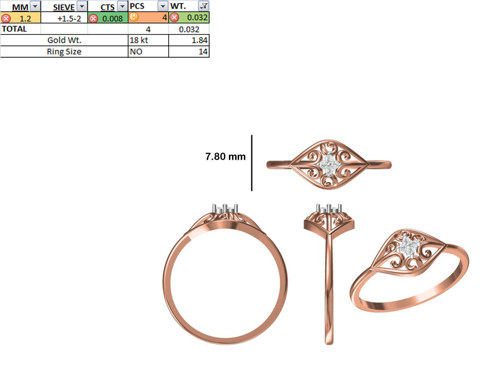 150 STL JCD RING FILES LESS THAN 2GM LIGHT WT  3D print model_10