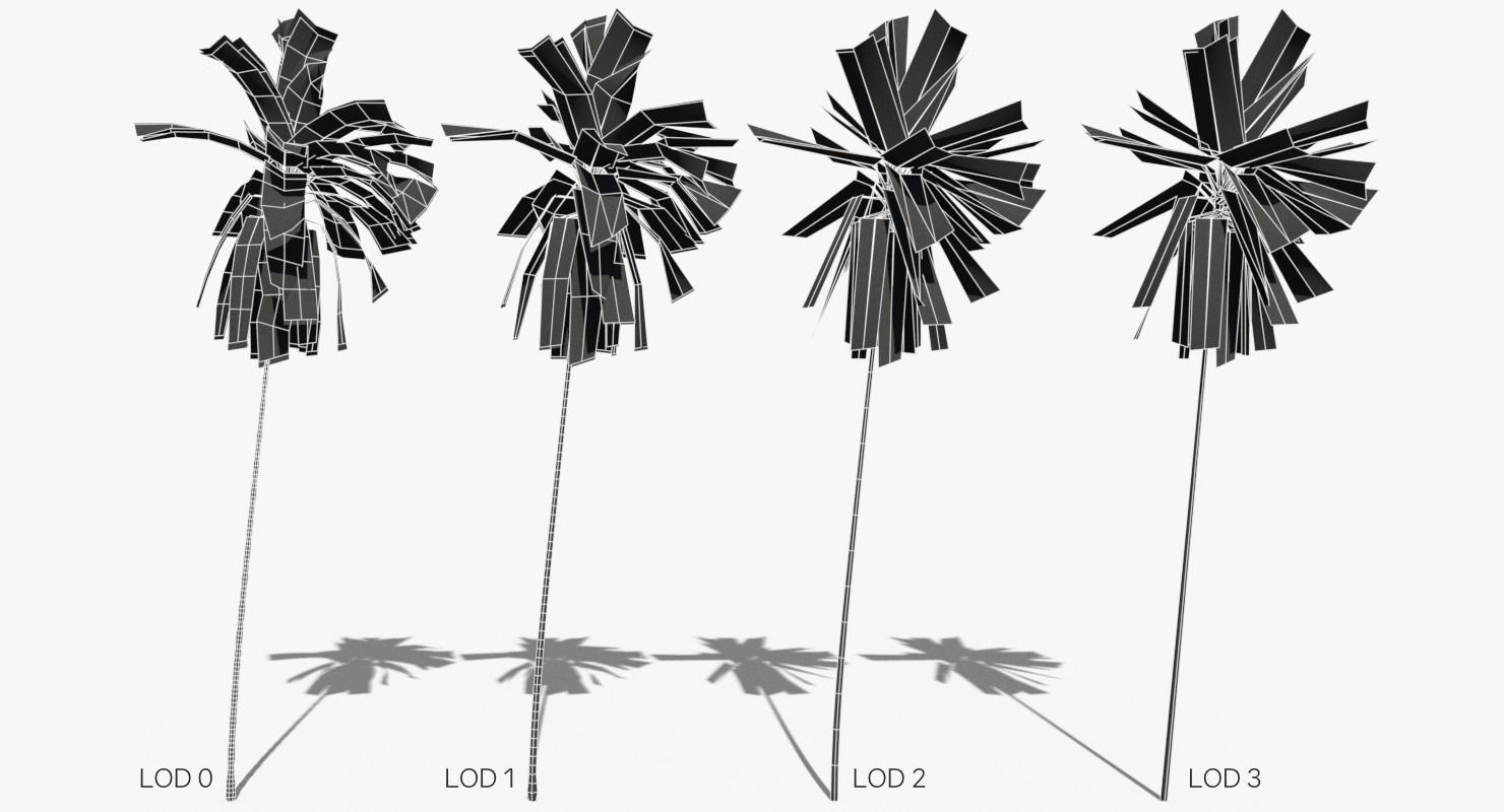 Coconut Palm Trees Asset 2 3D Model Collection_24