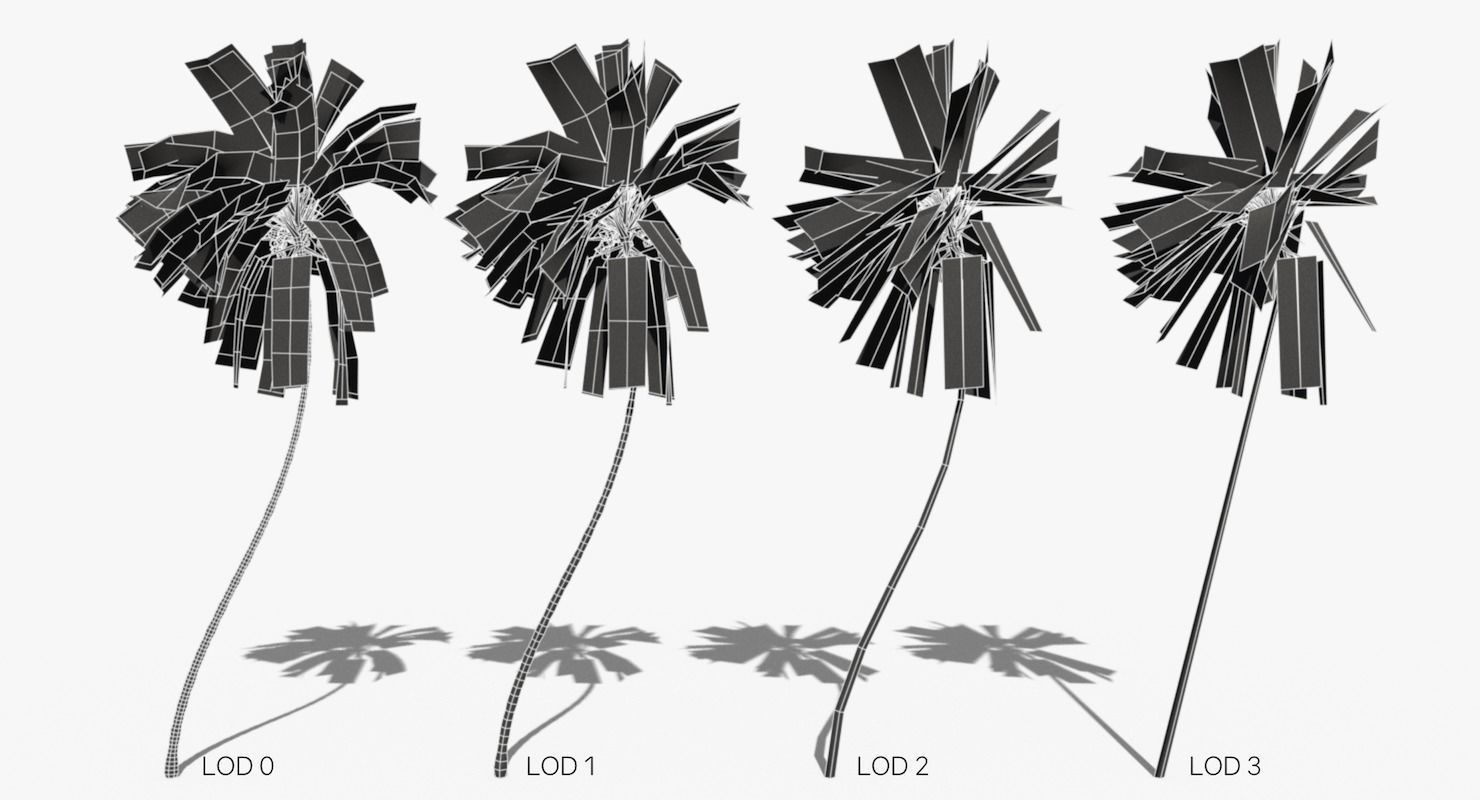 Coconut Palm Trees Asset 2 3D Model Collection_21